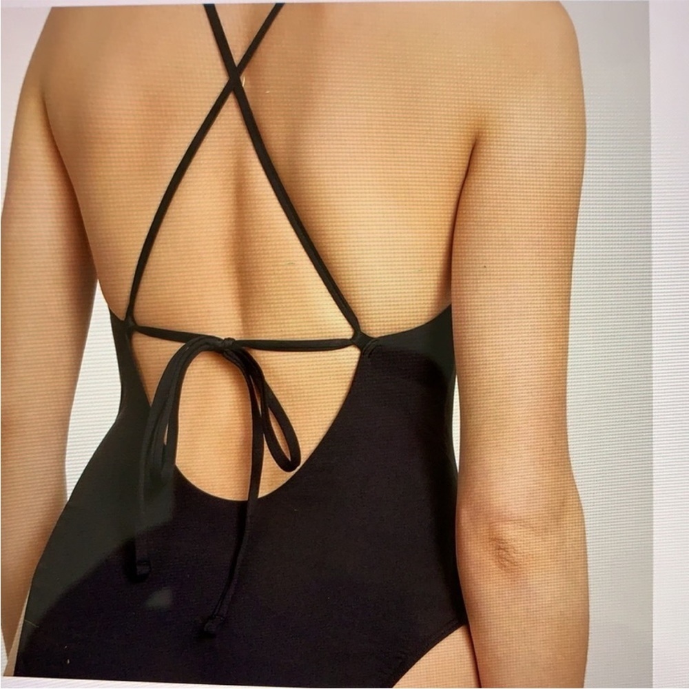 Everlane The String One Piece Swimsuit Black Size XL NWT - Picture 2 of 10